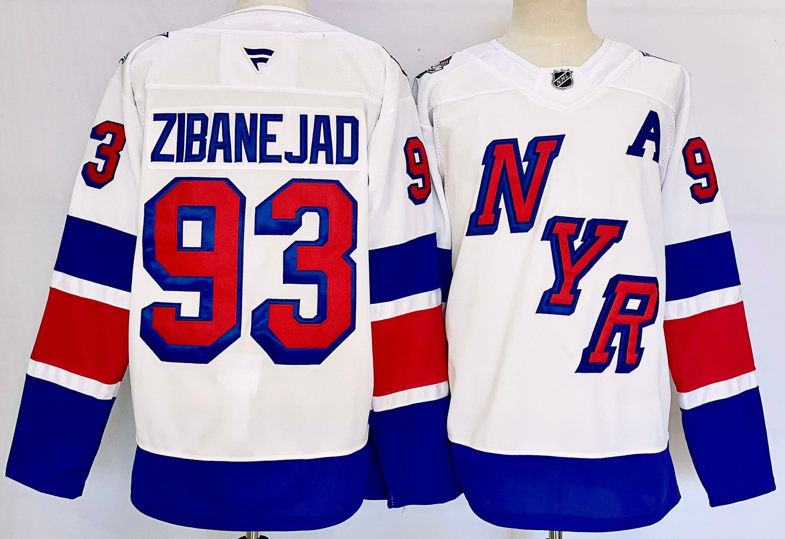 Men New York Rangers #93 Zibanejad White 2025 Home Premier Player NHL Jersey->new york rangers->NHL Jersey